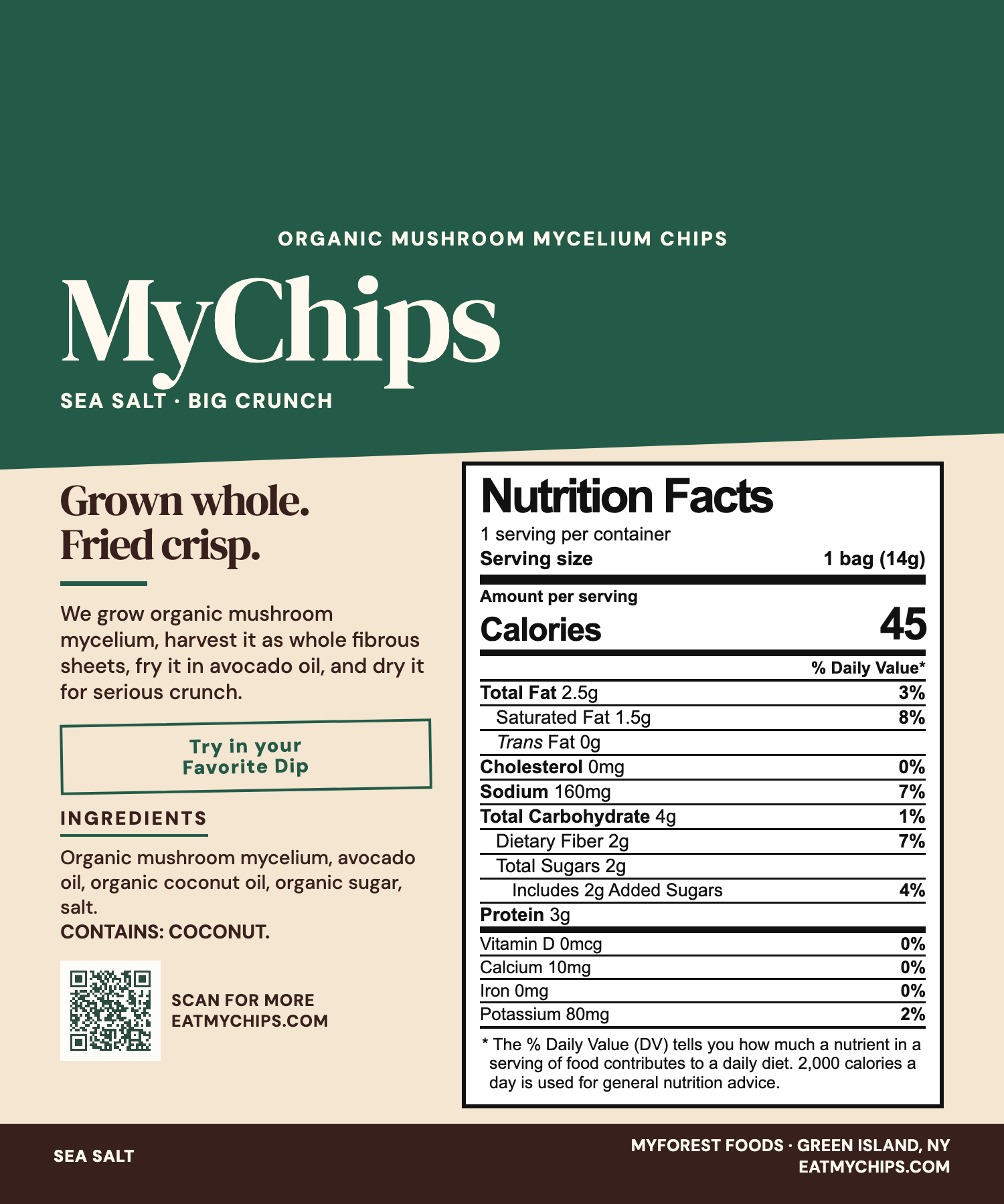 Sea Salt half-ounce back-panel print proof with ingredients and Nutrition Facts